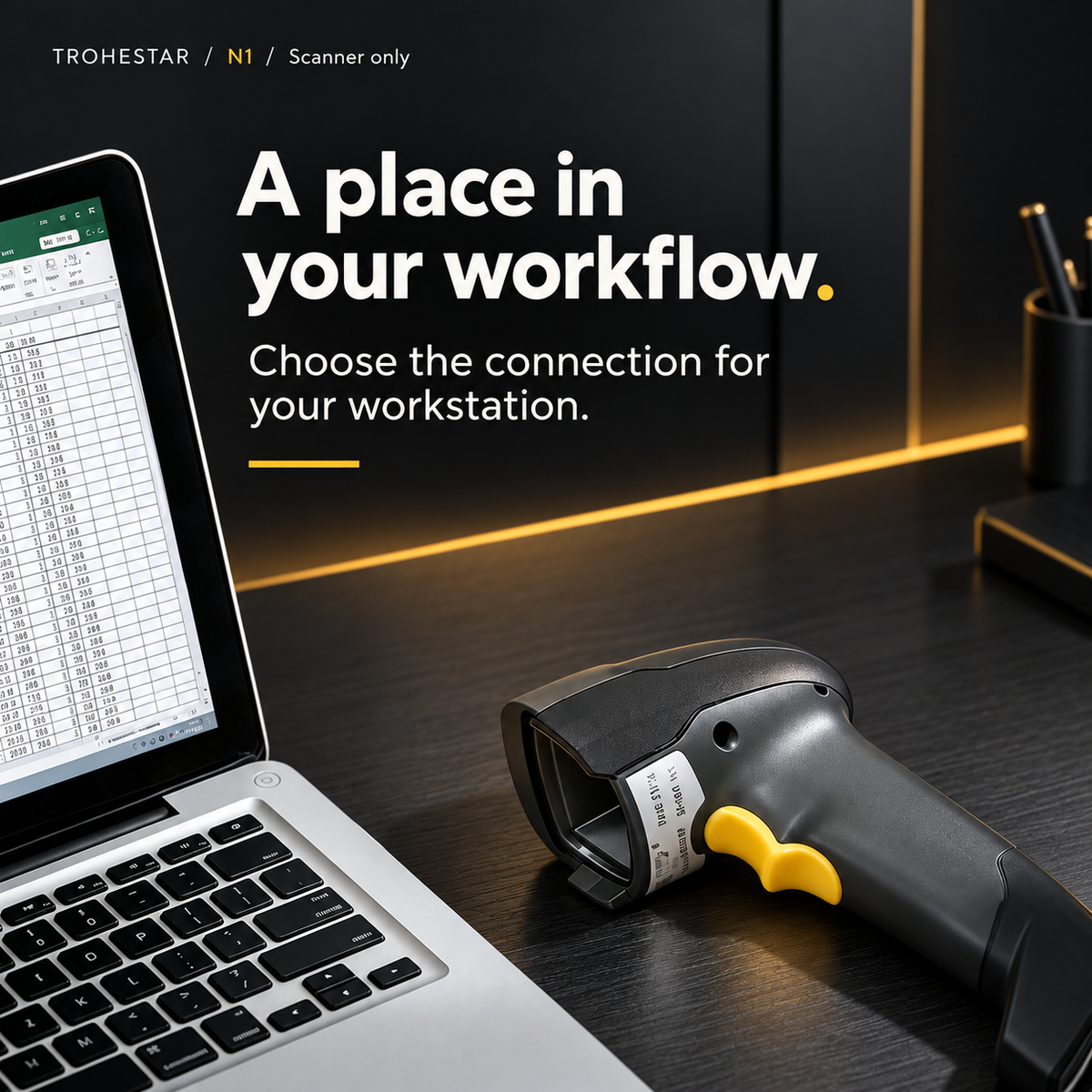 TROHESTAR N1 scanner only beside workstation devices with neutral sample barcode screens