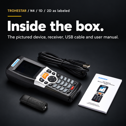 TROHESTAR N4 — data collector, USB receiver, USB cable and user manual