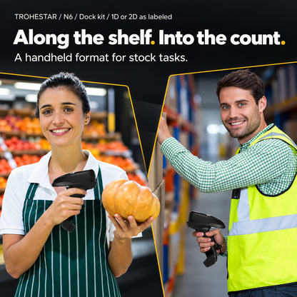 TROHESTAR N6 data collector — handheld stock-counting workflow