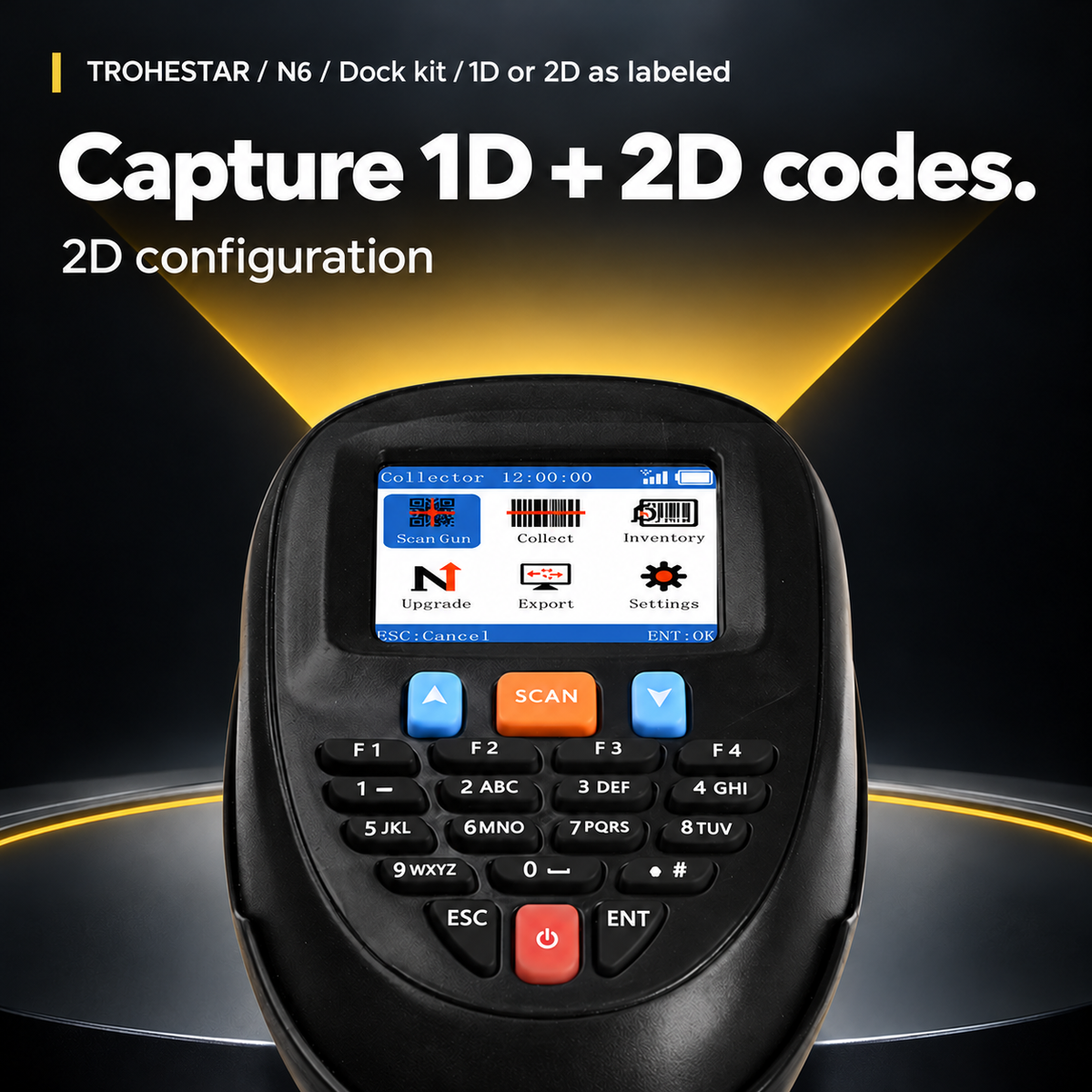 TROHESTAR N6 2D configuration — linear and two-dimensional barcode reading