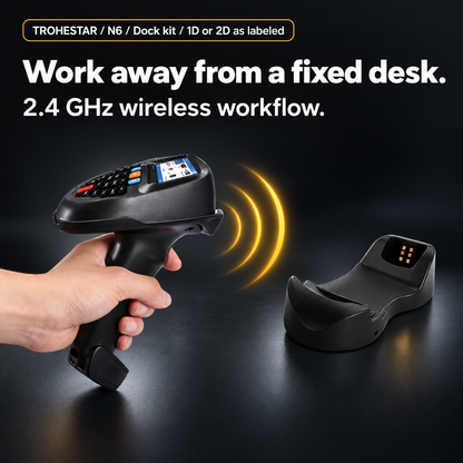 TROHESTAR N6 data collector — wireless workflow with one matching charging cradle