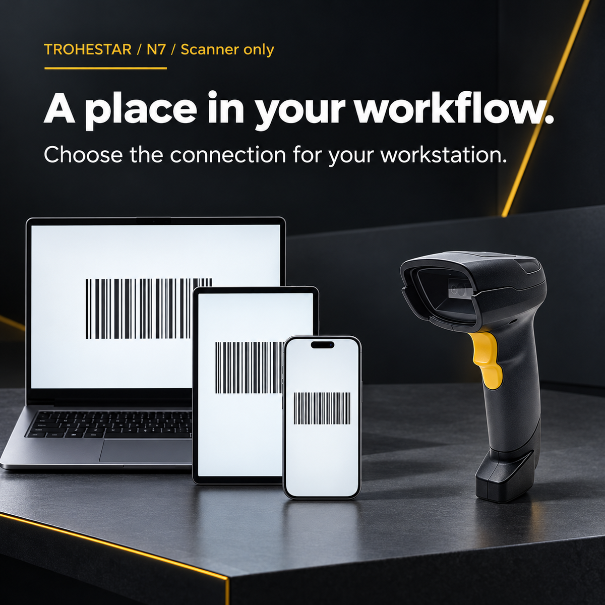 TROHESTAR N7 scanner only — workstation with neutral sample barcode screens