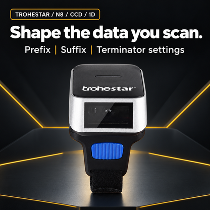 TROHESTAR N8 CCD 1D ring scanner — prefix, suffix and terminator settings