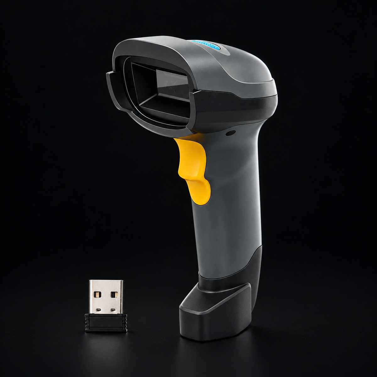 TROHESTAR N1 Wireless Barcode Scanner - Scanner only on a black background