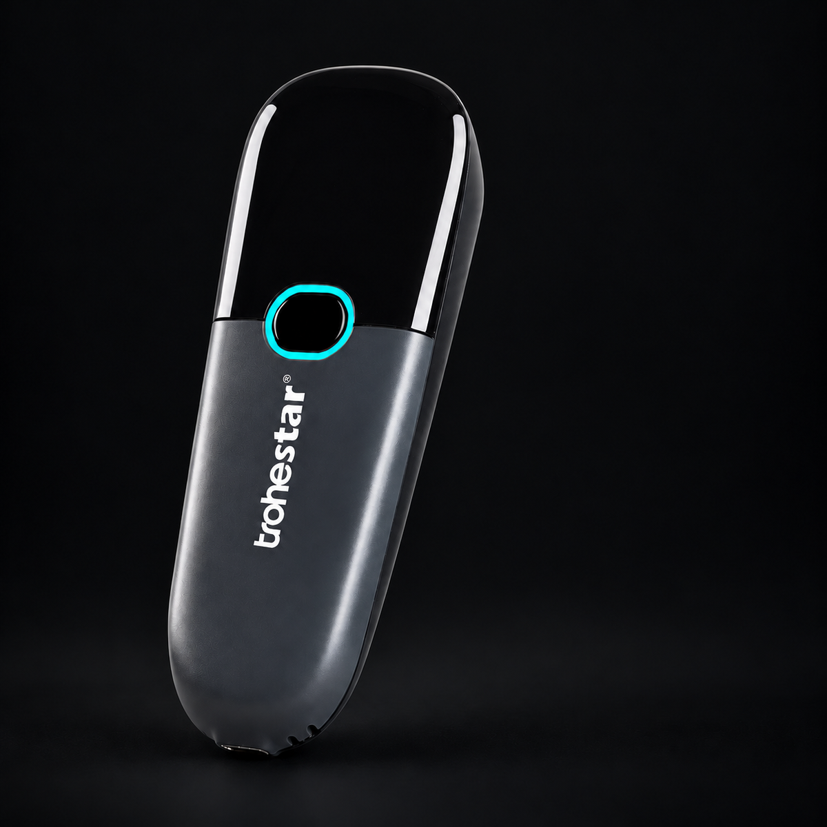 TROHESTAR N3 Pocket Barcode Scanner - 1D / Gray on a black background