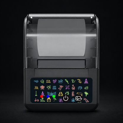 TROHESTAR P11 Portable Thermal Receipt Printer on a black background